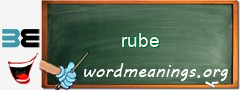 WordMeaning blackboard for rube